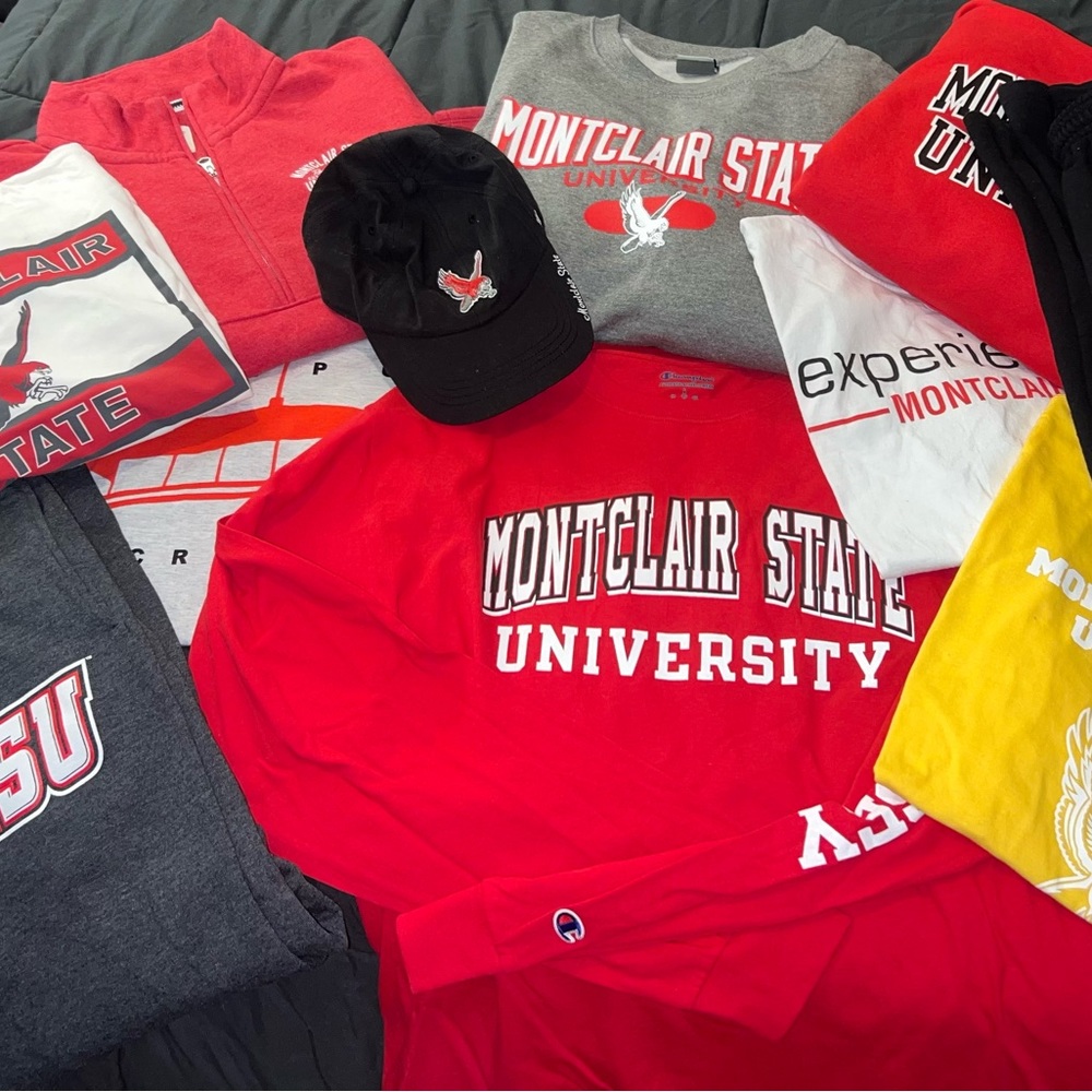 Montclair State University Shirt / Sweatshirt / Sweatpant / Hat Bundle